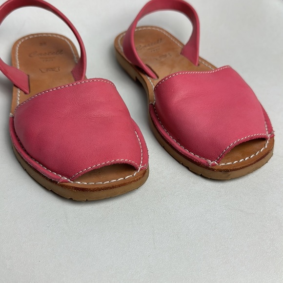 Castell Avarcas Vecco Pink Leather Menorcan Sandals Size 7.5 Slingback Italy - Picture 4 of 7